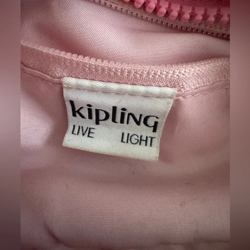 Kipling Aras Furry Shoulder Bag Pink Y2K Barbiecore Faux Fur - Picture 9 of 13